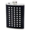 MAXAM 8oz STAINLESS STEEL FLASK WITH STUDDED FAUX LEATHER WRAP
