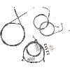 STAINLESS STEEL CABLE AND LINE KITS FOR STANDARD HANDLEBARS (YAMAHA VSTAR 1100 CLASSIC 99-09)