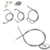 STAINLESS BRAIDED CABLE AND BRAKE LINE KITS FOR 12-14 INCH APE HANGERS (08-13 FLHT/FLHR/FLTR/FLHX W/O ABS)