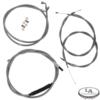 STAINLESS BRAIDED CABLE AND BRAKE LINE KITS FOR 12-14 INCH APE HANGERS (09-UP FLST)