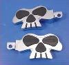 SKULL FACE FOOTPEG SET MALE MOUNT FOR HARLEY ONLY OR HIGHWAY PEGS FOR ALL BIKES (See description) 