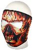 FLAMING SKULL FULL FACE MASK/ REVERSIBLE BLACK