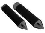 BLACK ANODIZED TRIBAL ARROW LANCE BILLET ALUMINUM HANDLE GRIPS WITH RUBBER FOR HARLEY DAVIDSON MOTORCYCLES