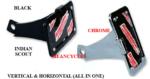  "VERTICAL & HORIZONTAL" SIDE MOUNT LICENSE PLATE FOR INDIAN SCOUT (BLACK OR CHROME)
