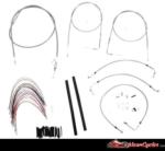 CABLE KIT FOR TOURING FLHR/I/CI/S/SI & FLTR (W/O CRUISE) 02-06 (STAINLESS STEEL)