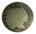 DARK HORSE HORN COVER MEDALLION FOR INDIAN CHIEF