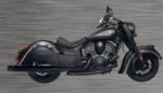 SLIP-ON BLACK EXHAUST FOR 2014-UP SOFT INDIAN BAGGERS