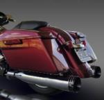X-1 SLIP ON MUFFLERS WITH FLO ECLIPSE TIPS FOR 17-UP TOURING MODELS