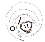 COMPLETE STAINLESS BRAIDED CABLE KIT FOR SOFTAIL MODELS18-23 (FXBB / FXBR / FXLR / FXST / FLDE / FLHC / FLFB / FLSL / FLSB / W/ABS)