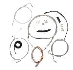 STAINLESS STEEL COMPLETE CABLE KIT FOR DYNA STREET BOB & SUPER GLIDE CUSTOM 07-11