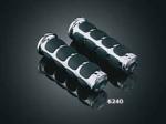 ISO-GRIPS W/ CHROME RING FITS ALL YAMAHA, KAWASAKI & SUZUKI CRUISERS 95-UP