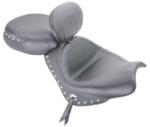 RETRO STUDDED, TWO PIECE SEAT WITH BACKREST FOR VTX1800R 02-UP