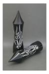 BLACK SPIKE GRIPS GOTHIC FLAMES 