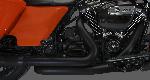 AGGRESSOR 2-INTO-2 CROSSOVER HEADERS WITH HEAT SHIELDS ((BLACK OR CHROME))