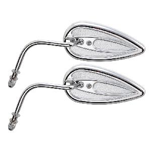DIE CAST NESS TEARDROP MIRRORS W/ STEEL STEM / LEFT