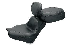 SPORT VINTAGE NO STUDS TWO PIECE SEAT WITH BACKREST FOR VTX1300C 04-09
