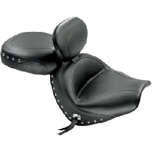 TWO-PIECE STUDDED WIDE SEAT W/ DRIVER BACKREST FOR VTX 1300 04-09
