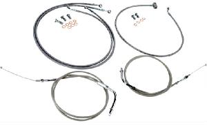 STAINLESS STEEL CABLE AND LINE KITS FOR 12-14 INCH HANDLEBAR (YAMAHA 1900 ROADLINER/ STRATOLINER 06-UP)