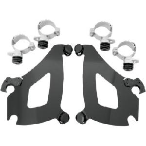BULLET FAIRING BLACK TRIGGER-LOCK MOUNTING KITS FOR KAWASAKI 07-UP VN900 CUSTOM / YAMAHA XV650/1100 CUSTOM 98-09