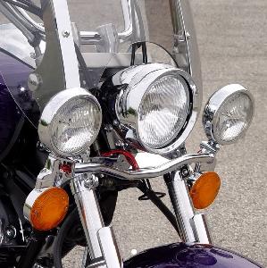 CHROME LIGHT BAR FOR KAWASAKI 95-05 VN-800A VULCAN / YAMAHA 99-09 XVS-1100 V-STAR