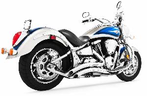 CHROME SHARP CURVE RADIUS EXHAUST FOR VULCAN 2000