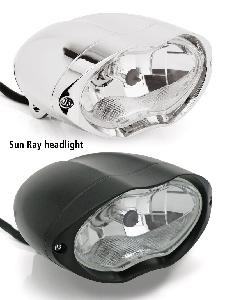  SUN RAY HEADLIGHT FOR CUSTOM FIT (CHOOSE FINISH)
