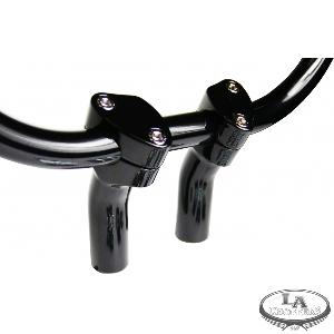 4 INCH KICKBACK BLACK RISERS W/ 1 1/2 PULLBACK (BA-7410B)