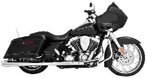 AMERICAN OUTLAW 4 1/2 SLIP-ONS FOR HARLEY TOURING HEADERS/ FREEDOM PERFORMANCE HEADERS (CHOOSE FINISH)