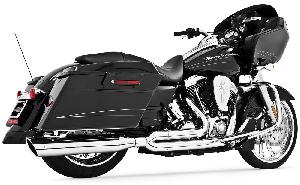 UNION 2 INTO 1 EXHAUST SYSTEM FOR HARLEY 95-UP TOURING MODELS (CHROME/ BLACK)