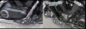 PIN STRIPE SET OF FLOORBOARDS FOR KAWASAKI VAQUERO / VOYAGER & NOMAD (CHROME OR BLACK)