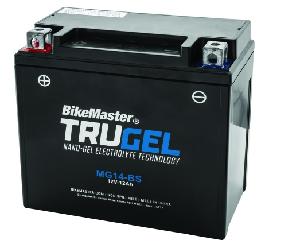 TRUGEL BATTERY FOR VT1100 00-07 V-ROD 1130 02-07 VT750 97-03 VN800 95-03 (MG14-BS)