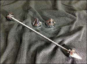 FRONT AND REAR CHROME AXLE SPIKES SET (CHROME OR BLACK)