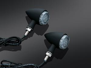 AMBER TORPEDO INDICATOR LIGHTS TURN ONLY MATTE BLACK (PR) IN STOCK