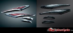 SADDLEBAG ACCENT SWOOPS FOR GOLDWING / F6B (BLACK OR CHROME)