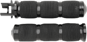 AIR CUSHIONED 3 RING BLACK GRIPS FOR INDIAN MOTORCYCLES 14-17