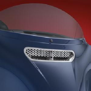 CHROME FAIRING VENT & SCREEN FOR HARLEY DAVIDSON TOURING FLHX/FLHT 2014-UP