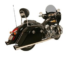 WAR HORSE CHROME SLIP ON MUFFLERS WITH 2.25 INCH BAFFLE FOR HARD BAGGERS (Springfields, Chieftains, Roadmaster (not Classic) & Challenger)