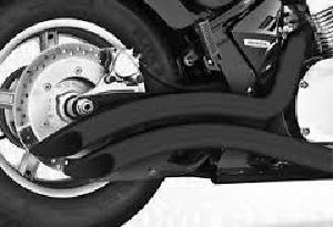 SHARP CURVED BLACK RADIUS EXHAUST FOR HONDA VTX1300 C/R