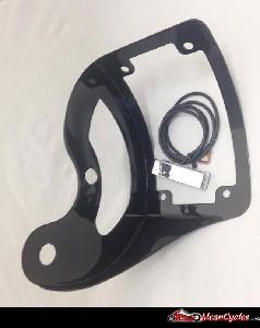 CURVED VERTICAL SIDE MOUNT LICENSE PLATE FOR YAMAHA STRYKER (AVAILABLE BLACK OR STAINLESS) 