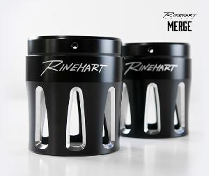 MERGE MOTO SERIES MACHINED END CAPS FOR TOURING RINEHART EXHAUSTS (CHOOSE COLOR/SIZE)