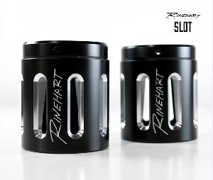 SLOT MOTO SERIES MACHINED END CAPS FOR TOURING RINEHART EXHAUSTS (CHOOSE COLOR/SIZE)