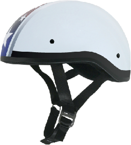 FX200 STAR FLAT WHITE SLICK BEANIE-STYLE HALF HELMET