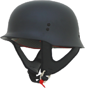 FX88 FLAT BLACK HALF HELMET