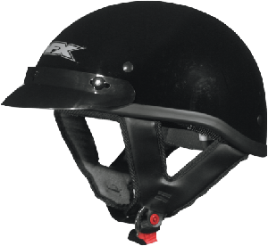 FX70 BLACK BEANIE HALF HELMET