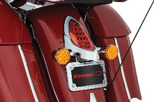 L.E.D. CURVED LICENSE PLATE FRAME WITH MOUNT FOR INDIAN CHIEF CLASSIC, DARK HORSE, VINTAGE, CHIEFTAIN & ROADMASTER MODELS (EXCEPT SCOUT) 14-UP