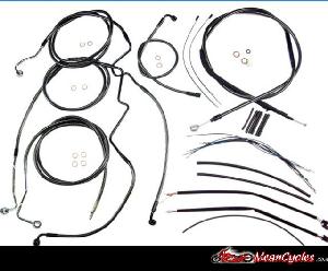 CABLE KIT FOR TOURING FLHR (W/ ABS) 14-UP (BLACK PEARL)