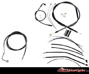 CABLE KIT FOR TOURING FLHR (W/ ABS REUSING LOWERS) 14-UP (BLACK PEARL)