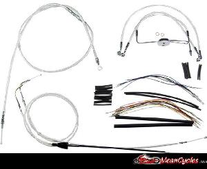 CABLE KIT FOR TOURING FLHX, FLHR, FLHRC & FLHRS 2007 ONLY (STERLING CHROMITE)