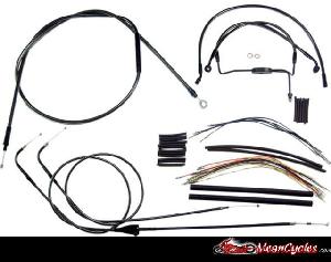 CABLE KIT FOR TOURING FLHX, FLHRS, FLHR & FLHRC 96-06 (BLACK PEARL)