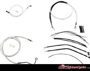 CABLE KIT FOR TOURING FLHXS, FLHX, FLHTK & FLHTCU (W/ ABS REUSING LOWERS) 14-UP (STERLING CHROMITE)